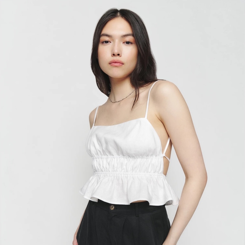 Reformation Pollie Linen Top